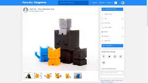 Bildschirmfoto Thingiverse Wunderwuzzi Roboter