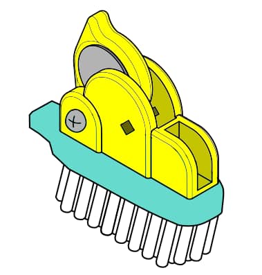 Zeichnung Bauanleitung Wunderwuzzi Zahnbürstenroboter Bristlebot