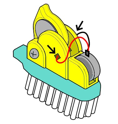 Zeichnung Bauanleitung Wunderwuzzi Zahnbürstenroboter Bristlebot